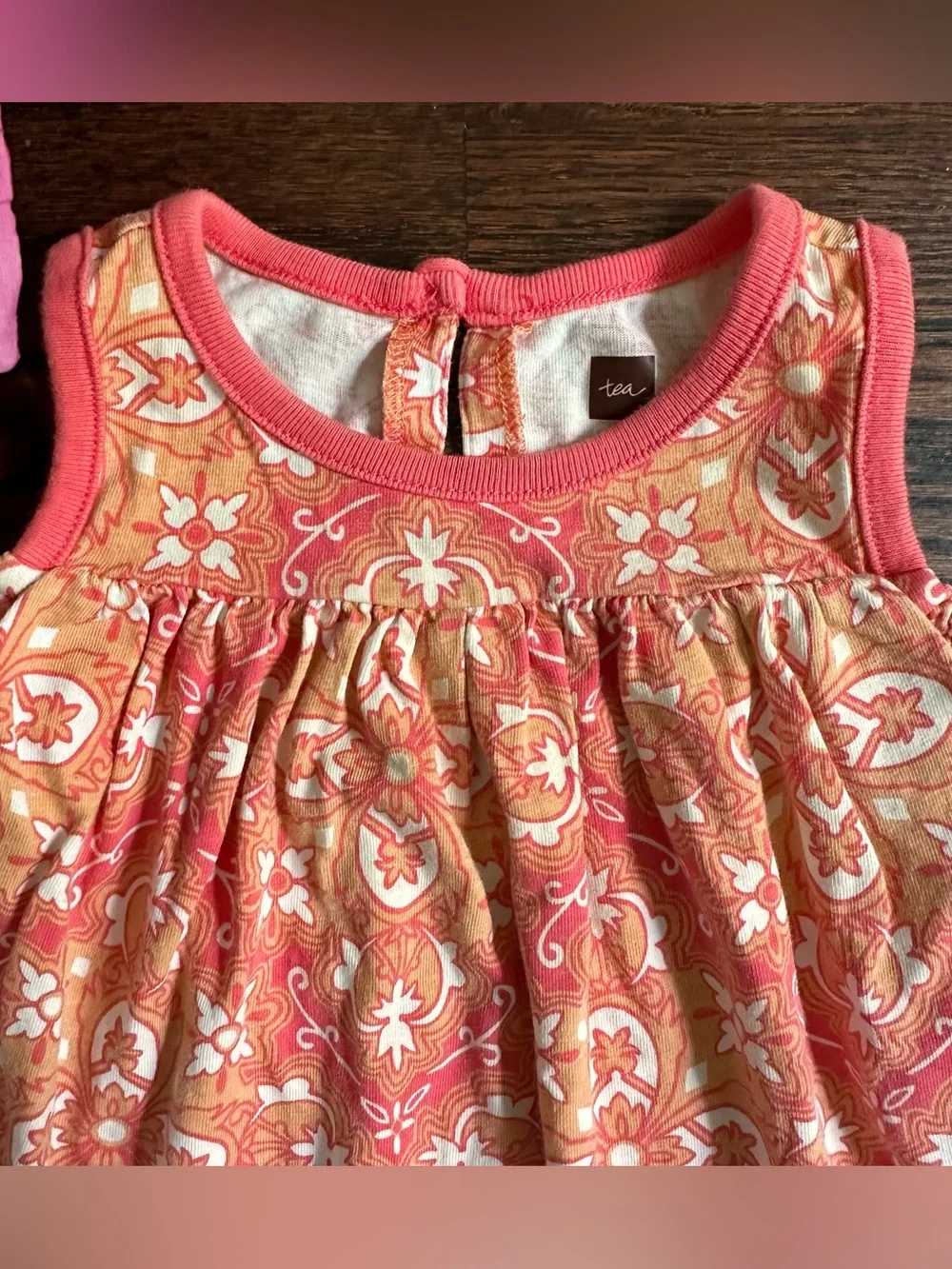 Tea Collection floral medallion print dress, size 6-12Mo